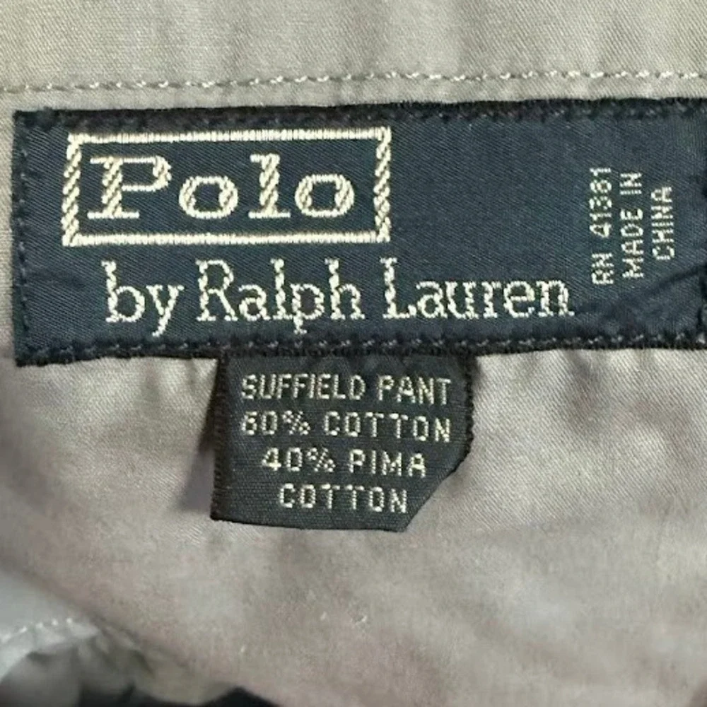 Polo Ralph Lauren Suffield Pants Mens 34x32 Light Blue Pima Cotton Chinos‎